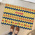 Chad Christmas Rubber Doormat with Yellow-Blue Geometric Design, National Coat of Arms, and Festive Motif - Wonder Print Shop