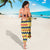Chad Christmas Sarong with Yellow-Blue Geometric Design, National Coat of Arms, and Festive Motif - Wonder Print Shop
