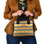Chad Christmas Shoulder Handbag with Yellow-Blue Geometric Design, National Coat of Arms, and Festive Motif - Wonder Print Shop