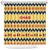 Chad Christmas Shower Curtain with Yellow-Blue Geometric Design, National Coat of Arms, and Festive Motif - Wonder Print Shop
