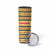 Chad Christmas Skinny Tumbler with Yellow-Blue Geometric Design, National Coat of Arms, and Festive Motif - Wonder Print Shop