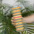 Chad Christmas Skinny Tumbler with Yellow-Blue Geometric Design, National Coat of Arms, and Festive Motif - Wonder Print Shop
