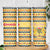 Chad Christmas Skinny Tumbler with Yellow-Blue Geometric Design, National Coat of Arms, and Festive Motif - Wonder Print Shop