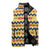 Chad Christmas Sleeveless Puffer Jacket with Yellow-Blue Geometric Design, National Coat of Arms, and Festive Motif - Wonder Print Shop