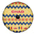 Chad Christmas Spare Tire Cover with Yellow-Blue Geometric Design, National Coat of Arms, and Festive Motif - Wonder Print Shop