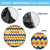 Chad Christmas Spare Tire Cover with Yellow-Blue Geometric Design, National Coat of Arms, and Festive Motif - Wonder Print Shop
