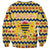 Chad Christmas Sweatshirt with Yellow-Blue Geometric Design, National Coat of Arms, and Festive Motif - Wonder Print Shop