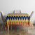 Chad Christmas Tablecloth with Yellow-Blue Geometric Design, National Coat of Arms, and Festive Motif - Wonder Print Shop