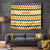 Chad Christmas Tapestry with Yellow-Blue Geometric Design, National Coat of Arms, and Festive Motif - Wonder Print Shop
