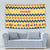 Chad Christmas Tapestry with Yellow-Blue Geometric Design, National Coat of Arms, and Festive Motif - Wonder Print Shop