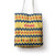 Chad Christmas Tote Bag with Yellow-Blue Geometric Design, National Coat of Arms, and Festive Motif - Wonder Print Shop