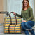 Chad Christmas Travel Bag with Yellow-Blue Geometric Design, National Coat of Arms, and Festive Motif - Wonder Print Shop