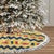 Chad Christmas Tree Skirt with Yellow-Blue Geometric Design, National Coat of Arms, and Festive Motif - Wonder Print Shop