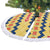 Chad Christmas Tree Skirt with Yellow-Blue Geometric Design, National Coat of Arms, and Festive Motif - Wonder Print Shop