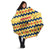 Chad Christmas Umbrella with Yellow-Blue Geometric Design, National Coat of Arms, and Festive Motif - Wonder Print Shop