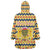 Chad Christmas Wearable Blanket Hoodie with Yellow-Blue Geometric Design, National Coat of Arms, and Festive Motif - Wonder Print Shop