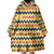 Chad Christmas Wearable Blanket Hoodie with Yellow-Blue Geometric Design, National Coat of Arms, and Festive Motif - Wonder Print Shop