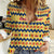 Chad Christmas Women Casual Shirt with Yellow-Blue Geometric Design, National Coat of Arms, and Festive Motif - Wonder Print Shop
