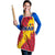 Chad Christmas Apron with Red-Yellow Festive Pattern, National Coat of Arms, and Snowflake Accents - Wonder Print Shop