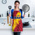 Chad Christmas Apron with Red-Yellow Festive Pattern, National Coat of Arms, and Snowflake Accents - Wonder Print Shop