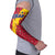 Chad Christmas Arm Sleeves with Red-Yellow Festive Pattern, National Coat of Arms, and Snowflake Accents - Wonder Print Shop