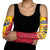 Chad Christmas Arm Sleeves with Red-Yellow Festive Pattern, National Coat of Arms, and Snowflake Accents - Wonder Print Shop