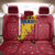 Chad Christmas Back Car Seat Cover with Red-Yellow Festive Pattern, National Coat of Arms, and Snowflake Accents - Wonder Print Shop