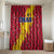 Chad Christmas Bathroom Set with Red-Yellow Festive Pattern, National Coat of Arms, and Snowflake Accents - Wonder Print Shop