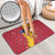 Chad Christmas Bathroom Set with Red-Yellow Festive Pattern, National Coat of Arms, and Snowflake Accents - Wonder Print Shop