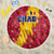 Chad Christmas Beach Blanket with Red-Yellow Festive Pattern, National Coat of Arms, and Snowflake Accents - Wonder Print Shop