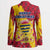 Chad Christmas Blazer with Red-Yellow Festive Pattern, National Coat of Arms, and Snowflake Accents - Wonder Print Shop