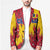 Chad Christmas Blazer with Red-Yellow Festive Pattern, National Coat of Arms, and Snowflake Accents - Wonder Print Shop