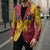 Chad Christmas Blazer with Red-Yellow Festive Pattern, National Coat of Arms, and Snowflake Accents - Wonder Print Shop