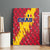 Chad Christmas Canvas Wall Art with Red-Yellow Festive Pattern, National Coat of Arms, and Snowflake Accents - Wonder Print Shop