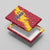 Chad Christmas Canvas Wall Art with Red-Yellow Festive Pattern, National Coat of Arms, and Snowflake Accents - Wonder Print Shop