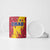 Chad Christmas Ceramic Mug with Red-Yellow Festive Pattern, National Coat of Arms, and Snowflake Accents - Wonder Print Shop