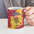 Chad Christmas Ceramic Mug with Red-Yellow Festive Pattern, National Coat of Arms, and Snowflake Accents - Wonder Print Shop