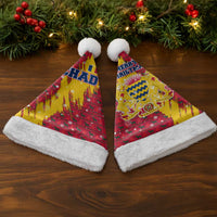 Chad Christmas Santa Hat with Red-Yellow Festive Pattern, National Coat of Arms, and Snowflake Accents - Wonder Print Shop