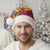 Chad Christmas Santa Hat with Red-Yellow Festive Pattern, National Coat of Arms, and Snowflake Accents - Wonder Print Shop