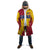 Chad Christmas Cloak with Red-Yellow Festive Pattern, National Coat of Arms, and Snowflake Accents - Wonder Print Shop
