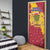 Chad Christmas Door Cover with Red-Yellow Festive Pattern, National Coat of Arms, and Snowflake Accents - Wonder Print Shop