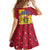 Chad Christmas Family Matching Summer Maxi Dress and Hawaiian Shirt with Red-Yellow Festive Pattern, National Coat of Arms, and Snowflake Accents - Wonder Print Shop