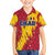 Chad Christmas Family Matching Summer Maxi Dress and Hawaiian Shirt with Red-Yellow Festive Pattern, National Coat of Arms, and Snowflake Accents - Wonder Print Shop