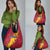 Chad Christmas Grocery Bag with Red-Yellow Festive Pattern, National Coat of Arms, and Snowflake Accents - Wonder Print Shop