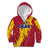 Chad Christmas Kid Hoodie with Red-Yellow Festive Pattern, National Coat of Arms, and Snowflake Accents - Wonder Print Shop
