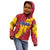 Chad Christmas Kid Hoodie with Red-Yellow Festive Pattern, National Coat of Arms, and Snowflake Accents - Wonder Print Shop