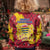 Chad Christmas Kid Ugly Christmas Sweater with Red-Yellow Festive Pattern, National Coat of Arms, and Snowflake Accents - Wonder Print Shop
