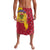 Chad Christmas Lavalava with Red-Yellow Festive Pattern, National Coat of Arms, and Snowflake Accents - Wonder Print Shop