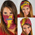 Chad Christmas Neck Gaiter with Red-Yellow Festive Pattern, National Coat of Arms, and Snowflake Accents - Wonder Print Shop