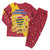 Chad Christmas Pajama Set with Red-Yellow Festive Pattern, National Coat of Arms, and Snowflake Accents - Wonder Print Shop